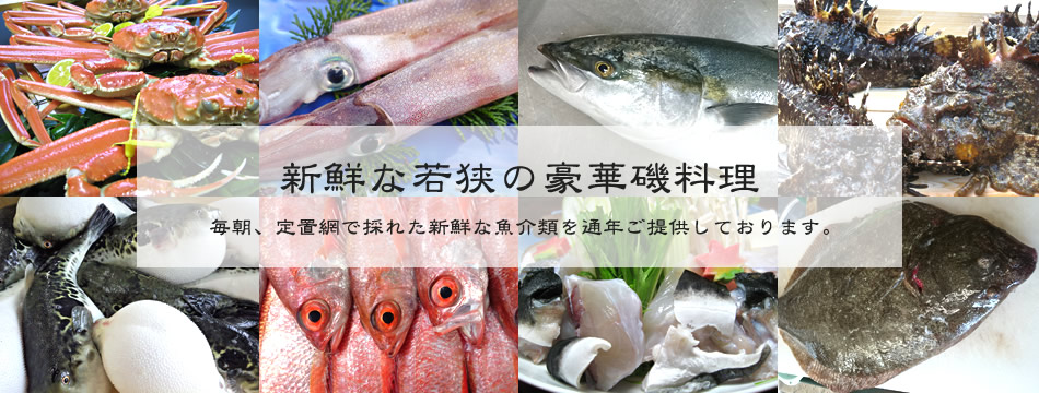 新鮮な若狭の豪華磯料理